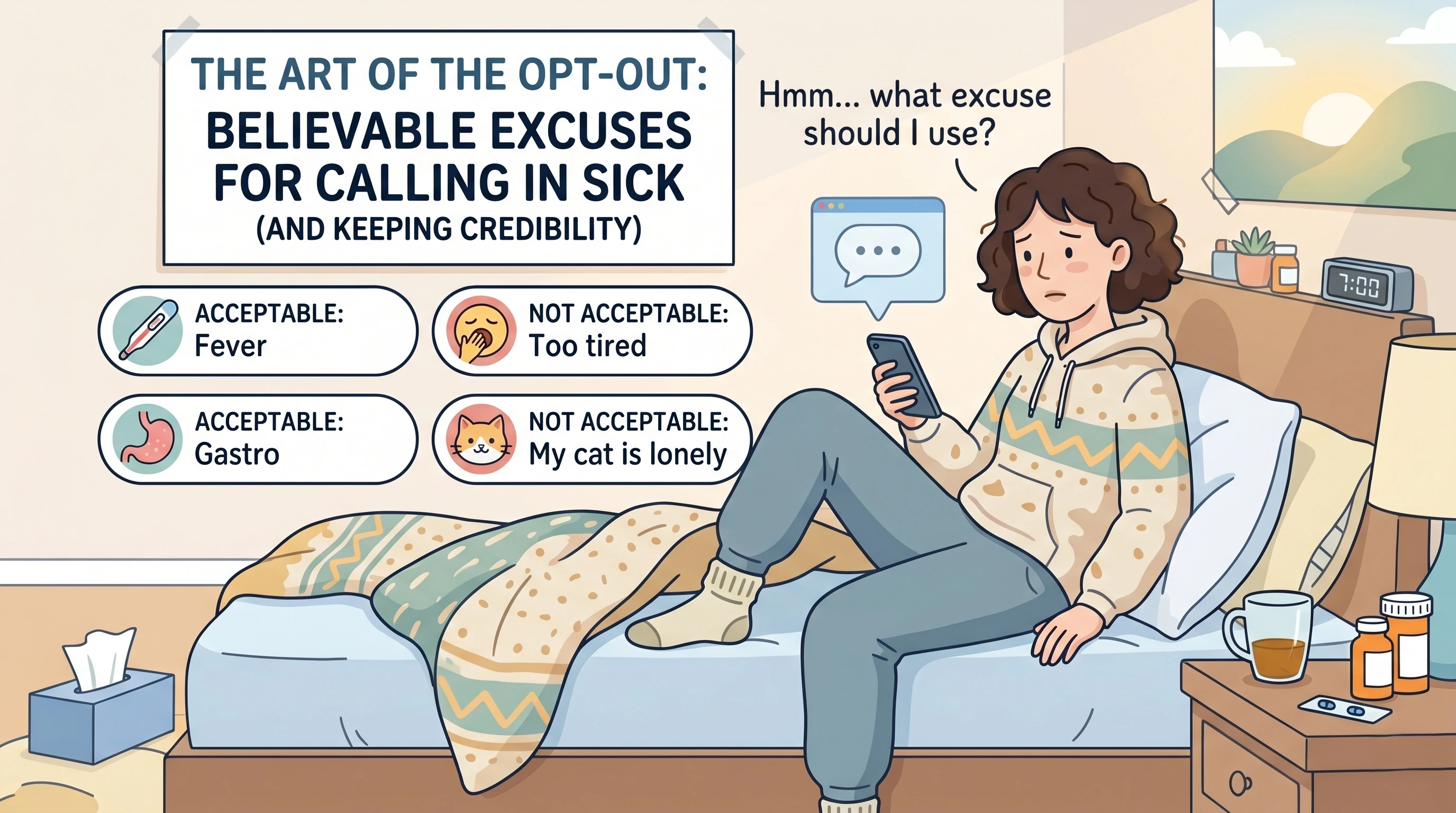 The Art of the Opt-Out: Believable Excuses for Calling in Sick (And Keeping Credibility)