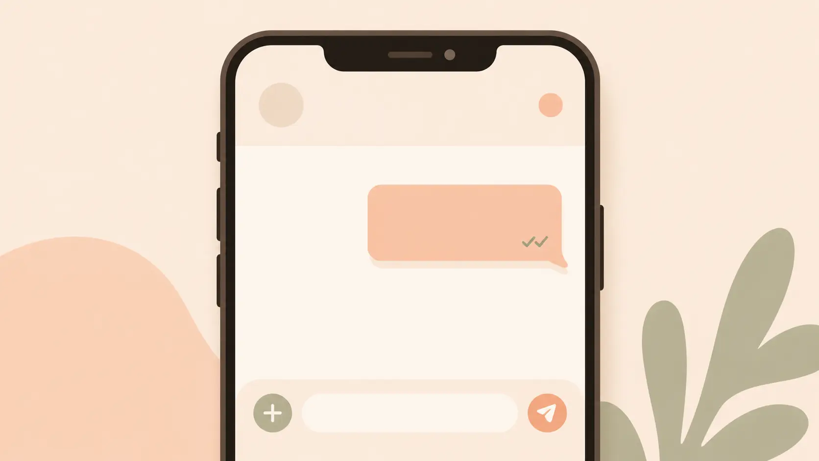Professional sick leave message example on a phone screen